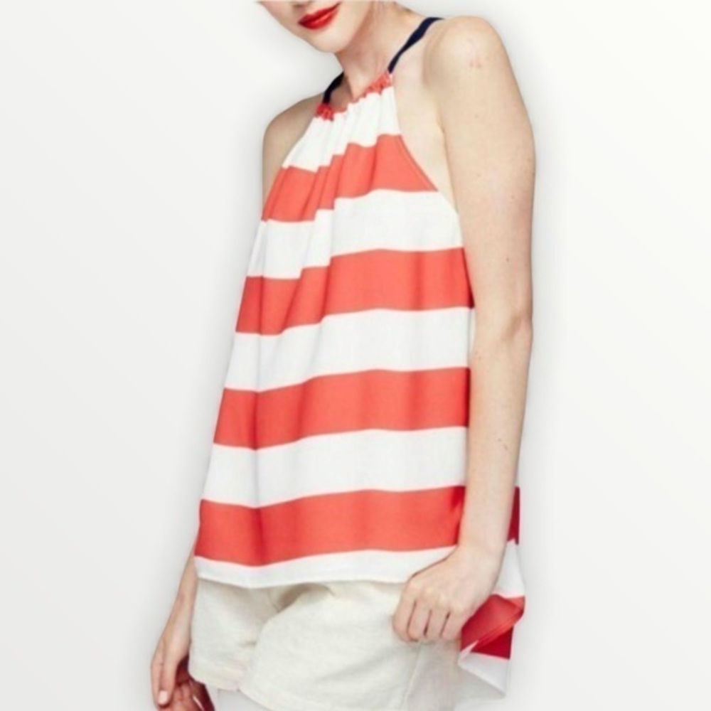 PAPER CRANE Striped Aster Top sz XS
